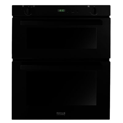 Stoves SGB700PS Built Under Double Gas Oven with Programmable Timer in Black Stoves SGB700PS Built Under Double Gas Oven with Programmable Timer in Black